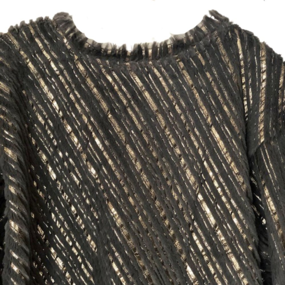 Zara Contrasting Silver/Gold Metallic Sweater/Sweatshirt - S - Picture 6 of 9
